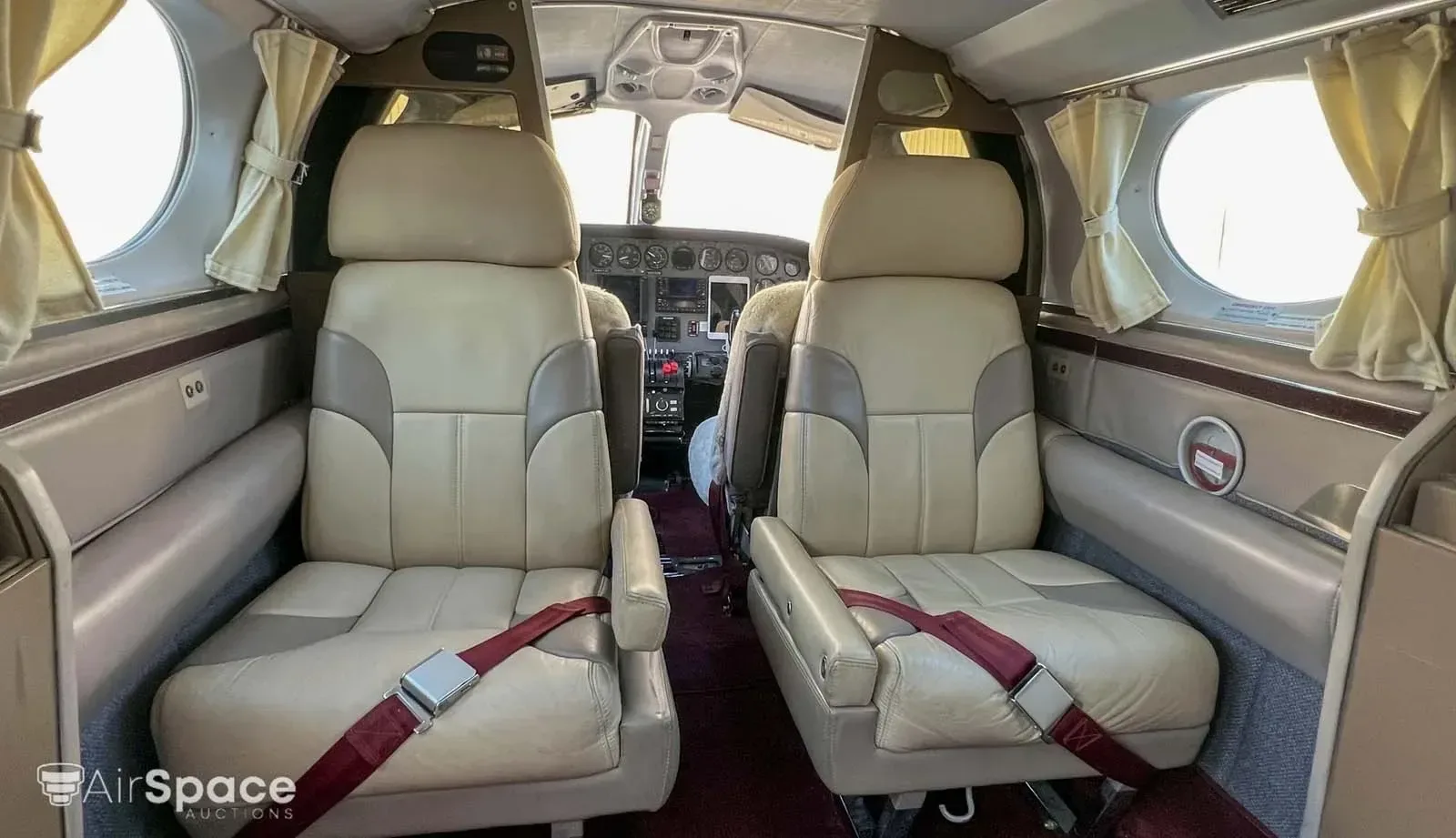 Cabin interior of a 1977 Cessna 421C.