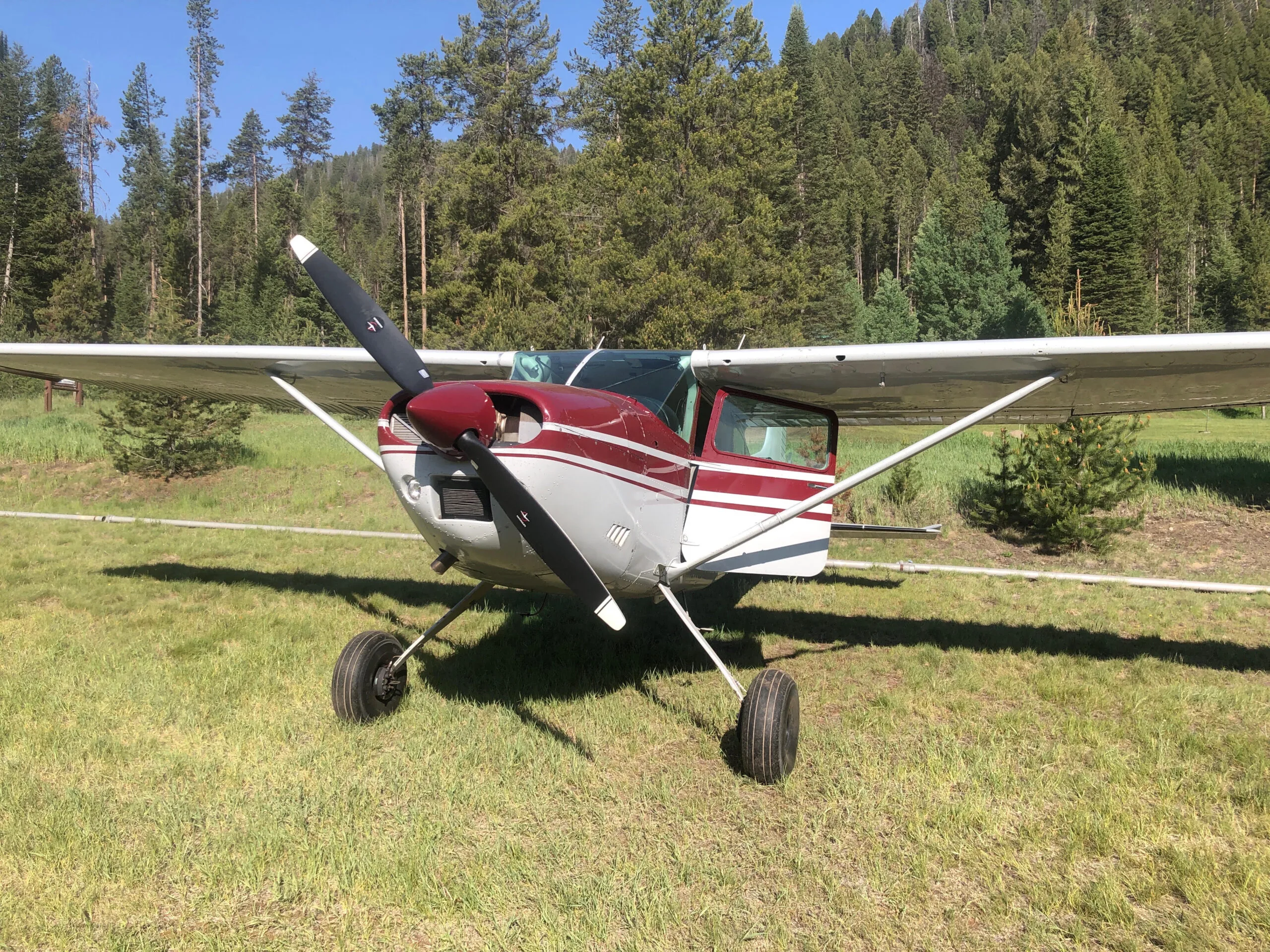Exterior view of a 1970 Cessna 150 K, N6306G.