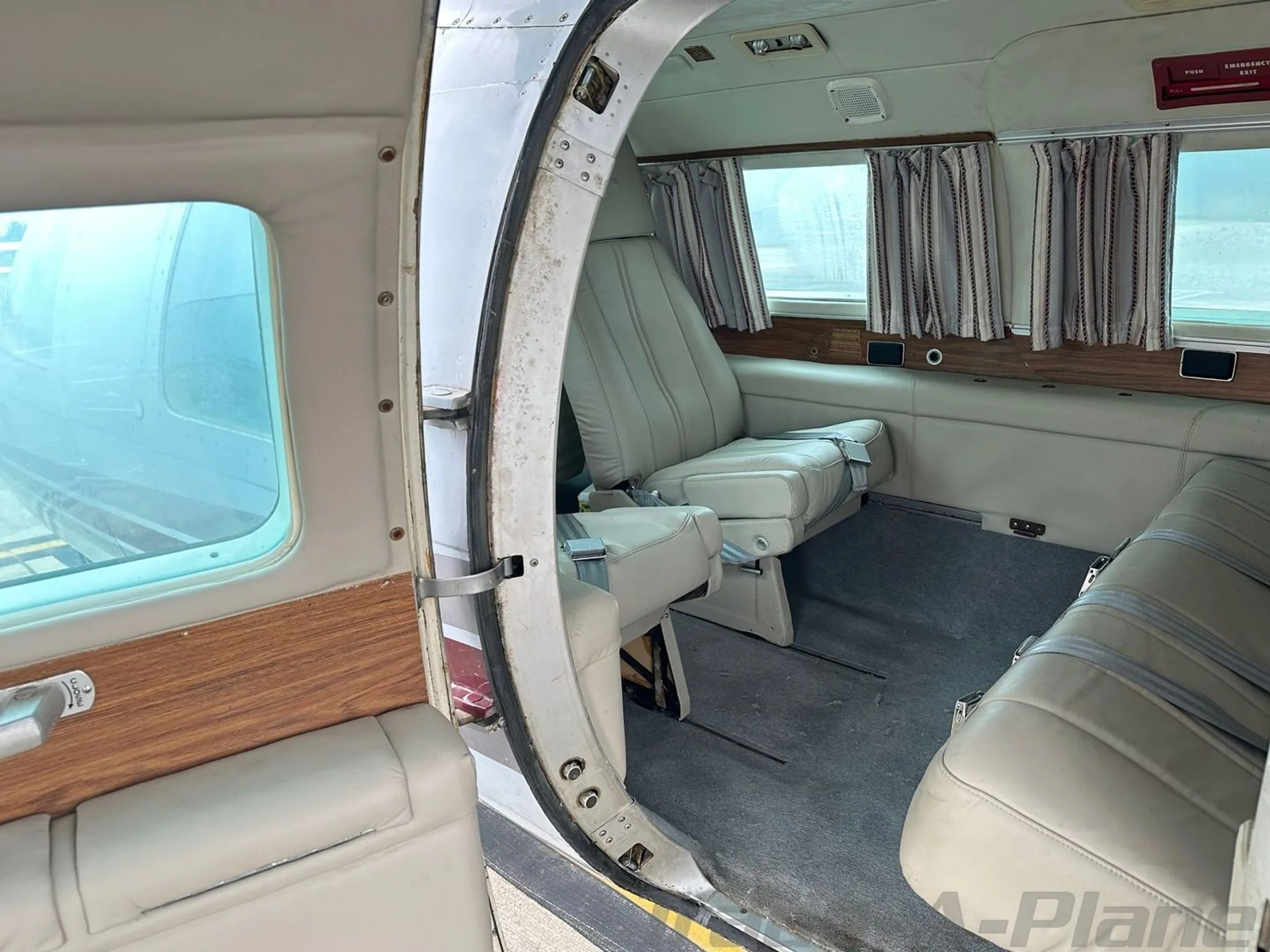 Cabin interior of a 1976 MITSUBISHI MU 2M.