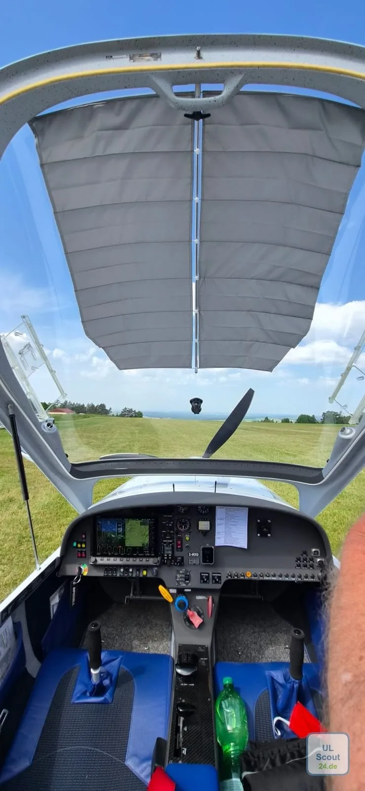 Cockpit and instrument panel of a 2023 Aerospool.