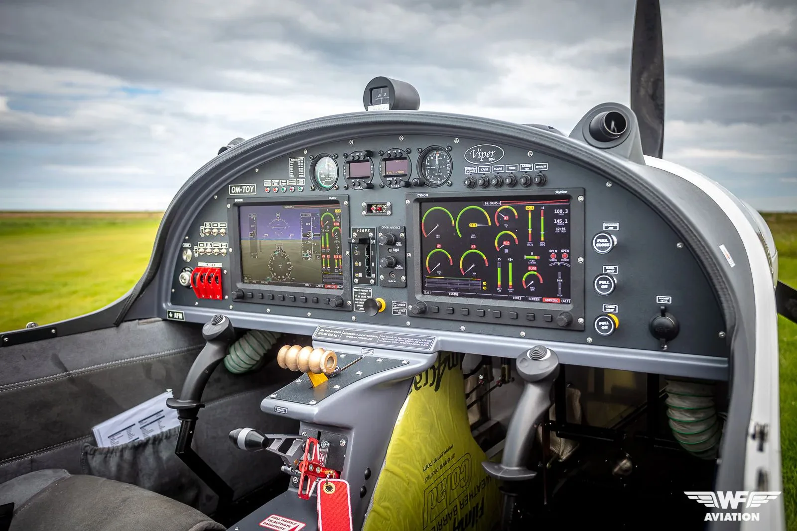 Cockpit and instrument panel of a 2021 Tomark Aero Viper SD4.