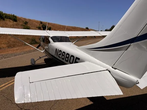 Engine detail of a 1966 Cessna 182J Skylane with 0-550 - $170,000 - N2680F (Northern California).