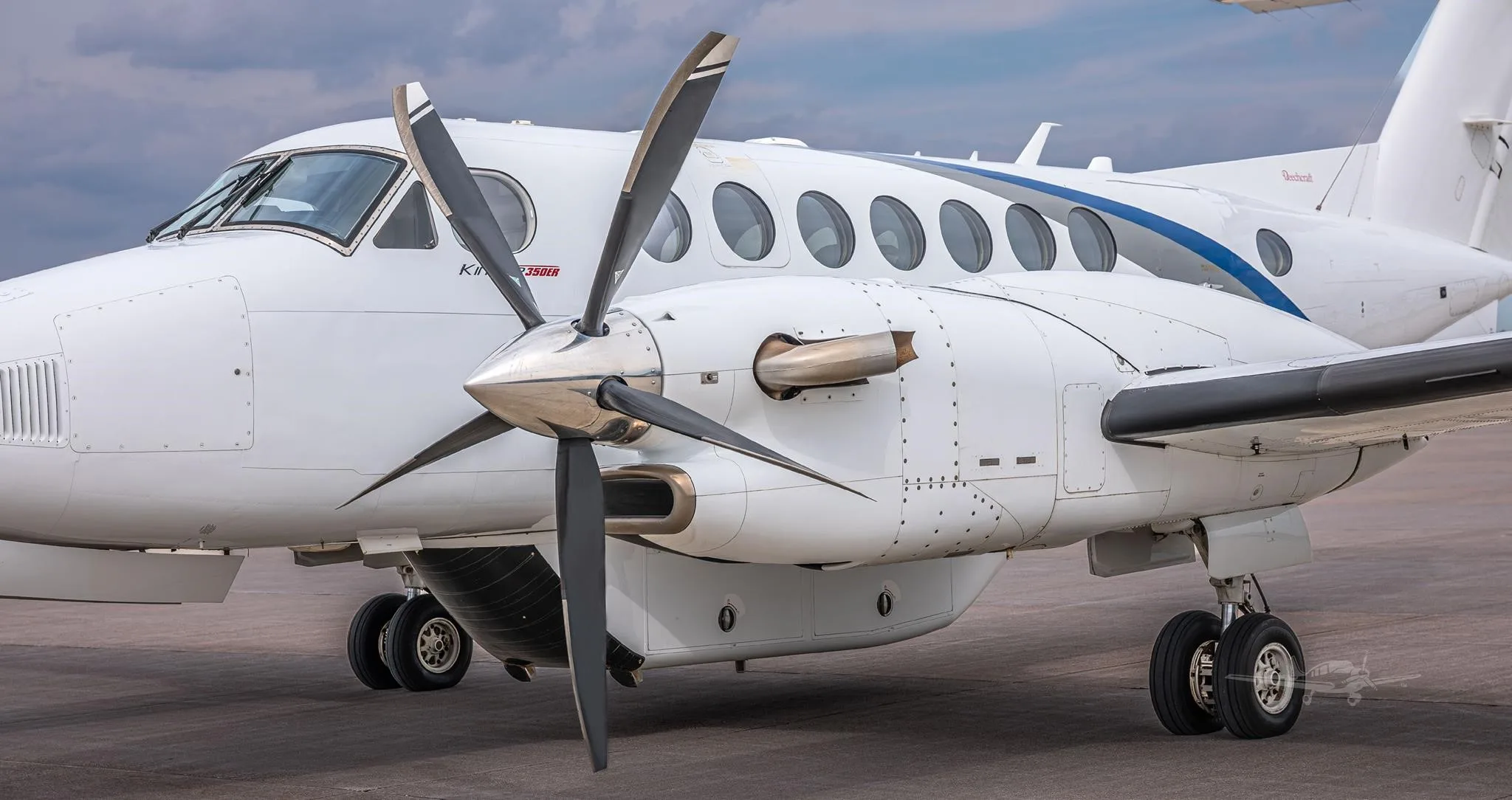 Exterior view of a 2014 BEECHCRAFT KING AIR 350IER, N130BD.
