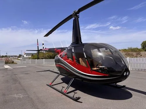 Exterior view of a 2021 ROBINSON R66.