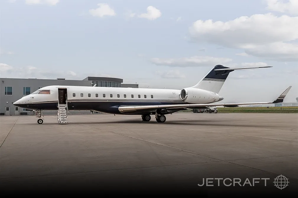 Marketing image of a Bombardier Global 6000.