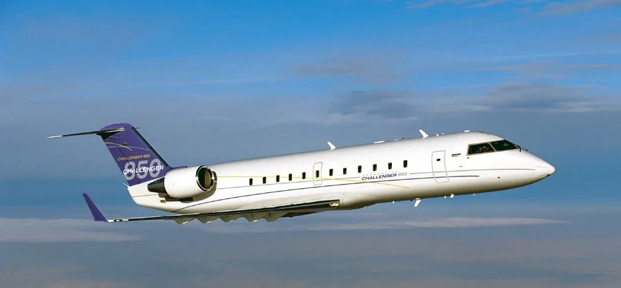 Marketing image of a 2006 Bombardier Challenger 850.