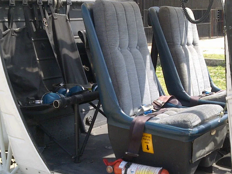 Cabin interior of a Eurocopter sa 315b lama.