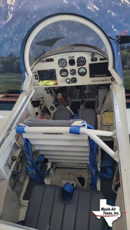 Cockpit and instrument panel of a 2005 Vans.