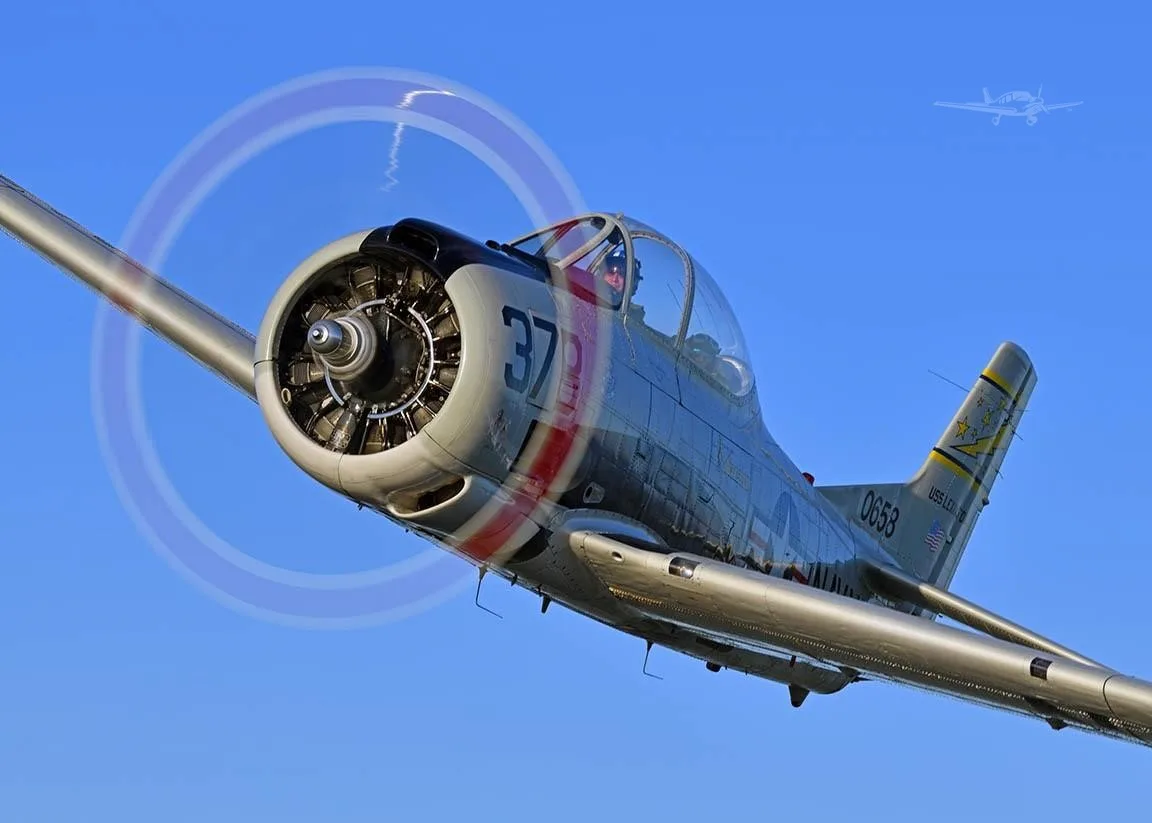 Exterior view of a 1957 NORTH AMERICAN T28C, N78378.