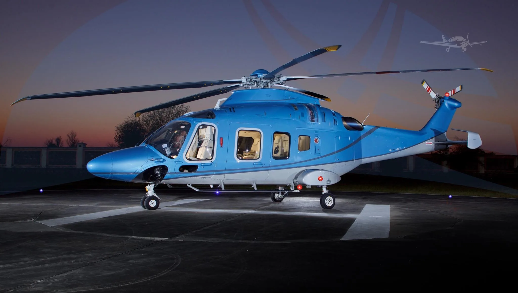 Marketing image of a 2024 LEONARDO AW169.