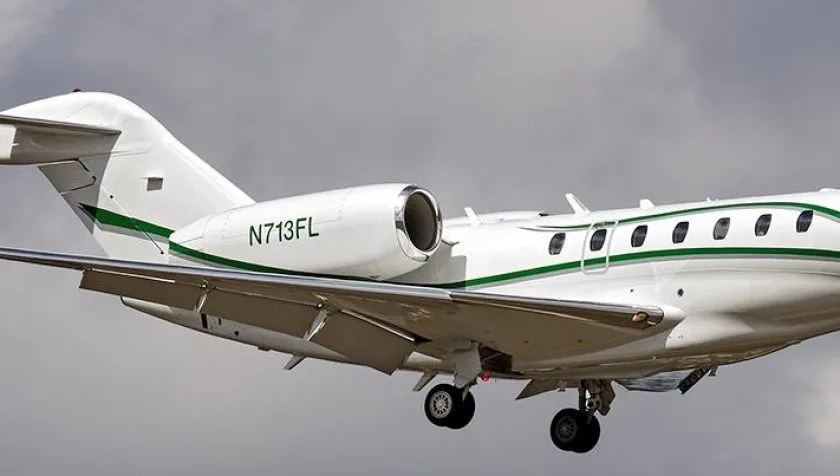 Exterior view of a 1999 Cessna Citation X 74, N713FL.