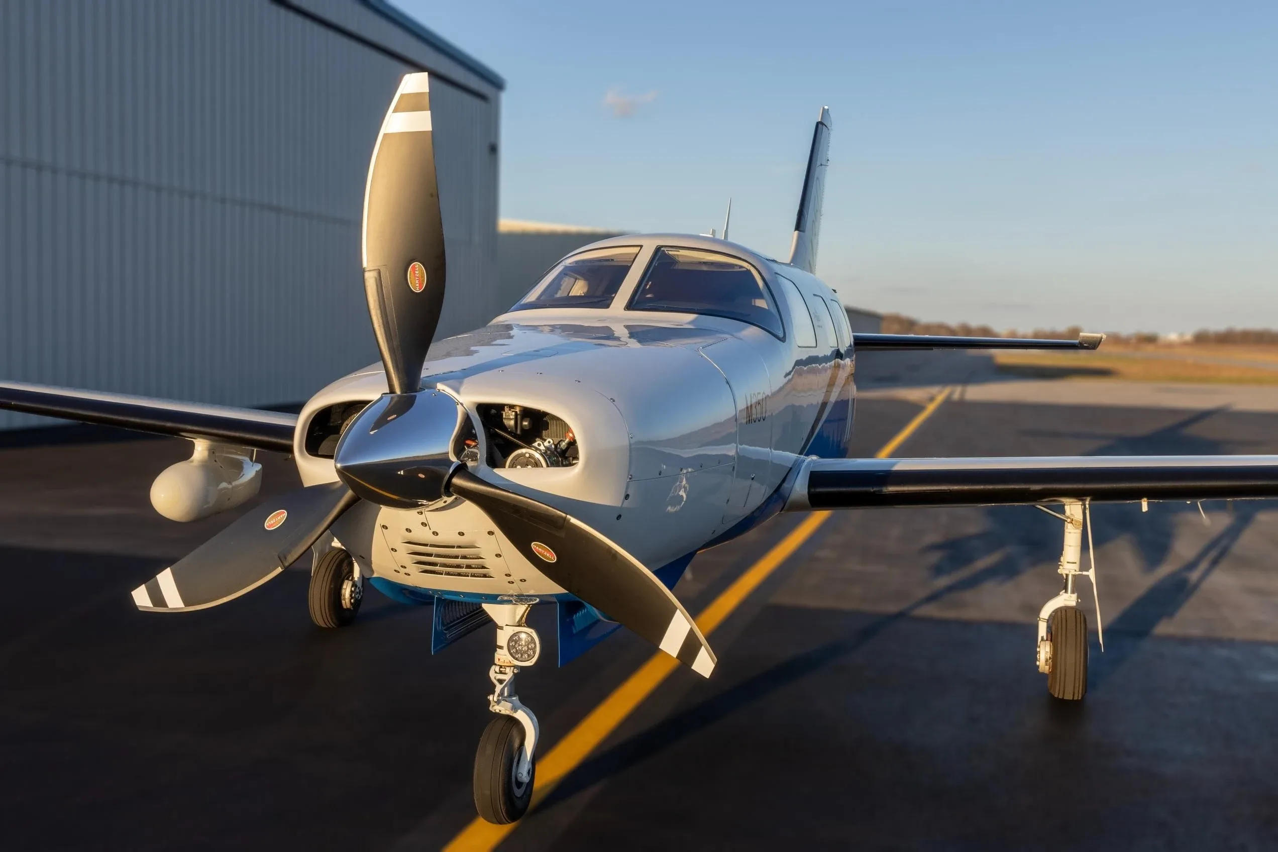 Exterior view of a 2023 Piper M350.