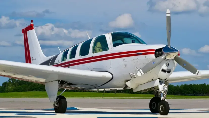 Exterior view of a 1989 Beechcraft F33A Debonair.