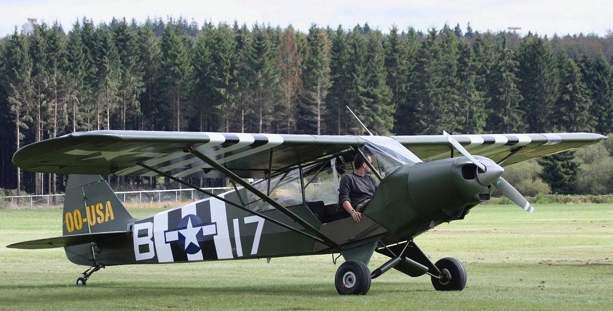 Exterior view of a 1954 Piper PA-18 Super Cub.