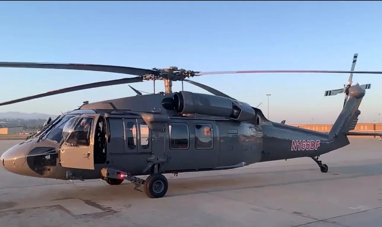 Exterior view of a Sikorsky, UH-60.