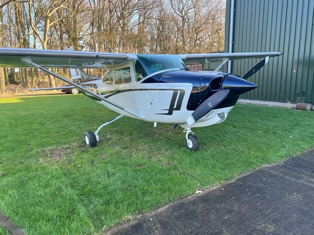 Exterior view of a Cessna Piston 150, N9208U.