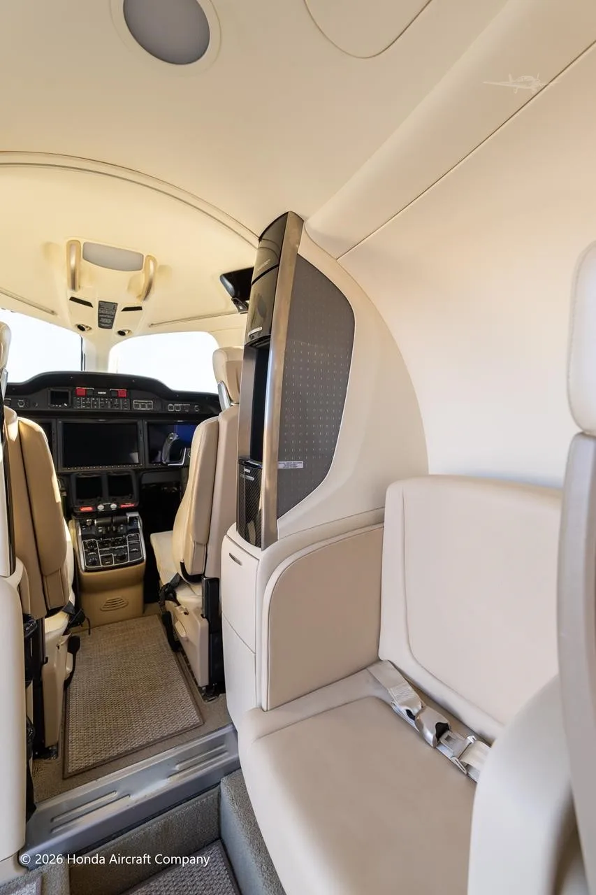 Cabin interior of a 2019 HONDA JET ELITE S.