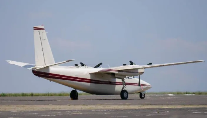 Exterior view of a 1969 Twin Commander 500S.