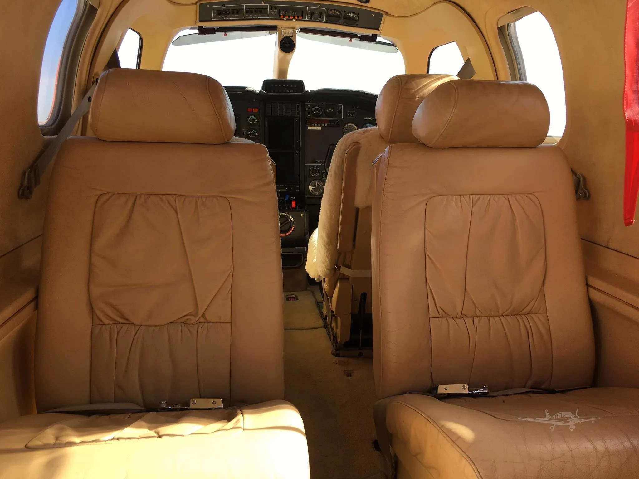 Cabin interior of a 2000 DAHER TBM 700B.