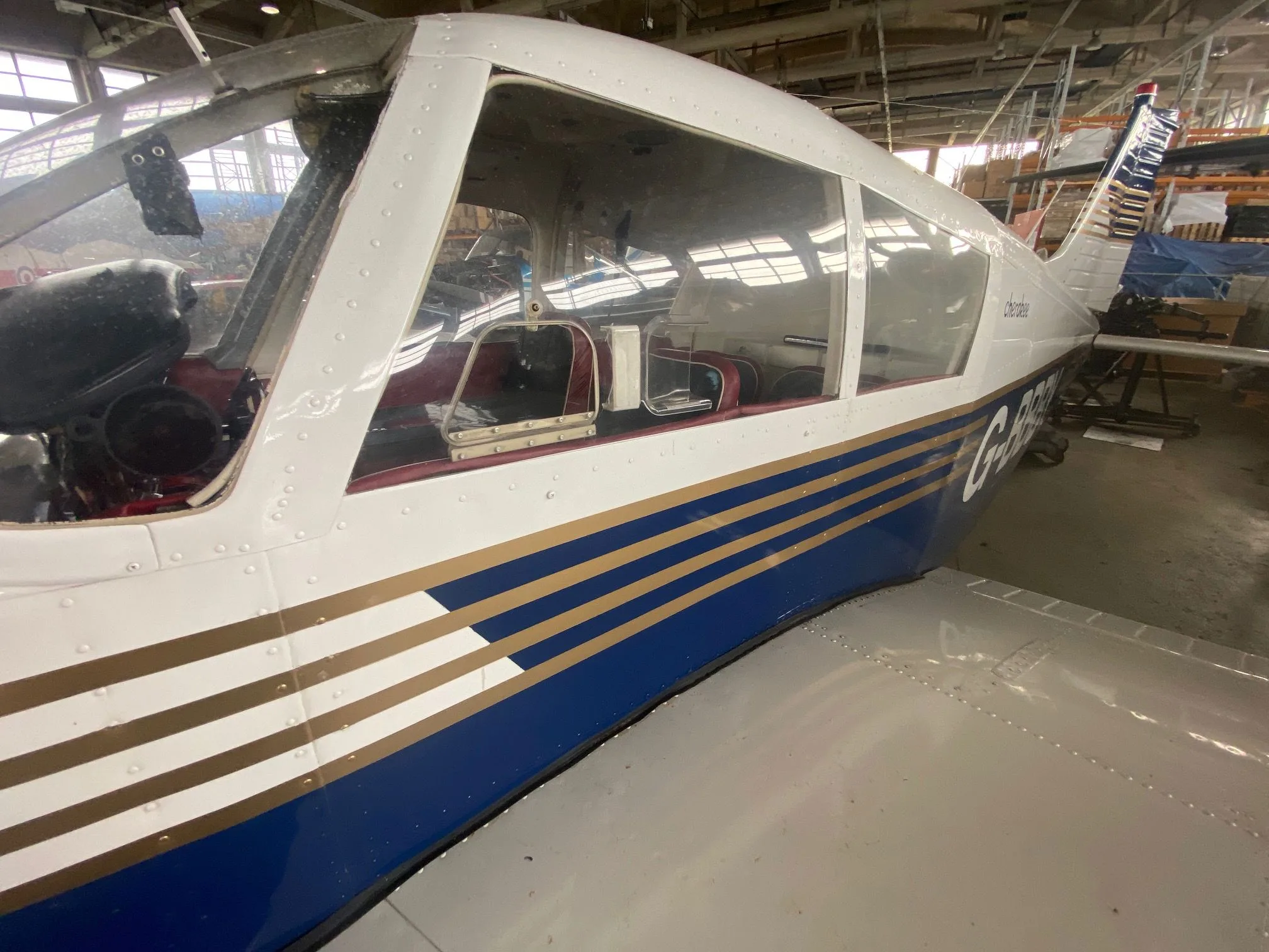 Exterior view of a 1973 Piper PA-28-140 Cherokee.