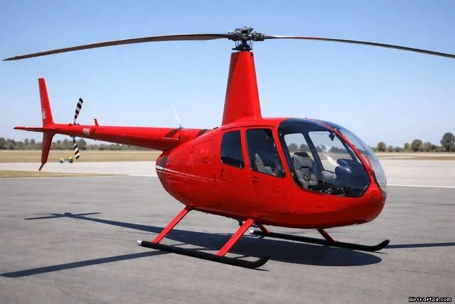 Exterior view of a 2021 Robinson R44.