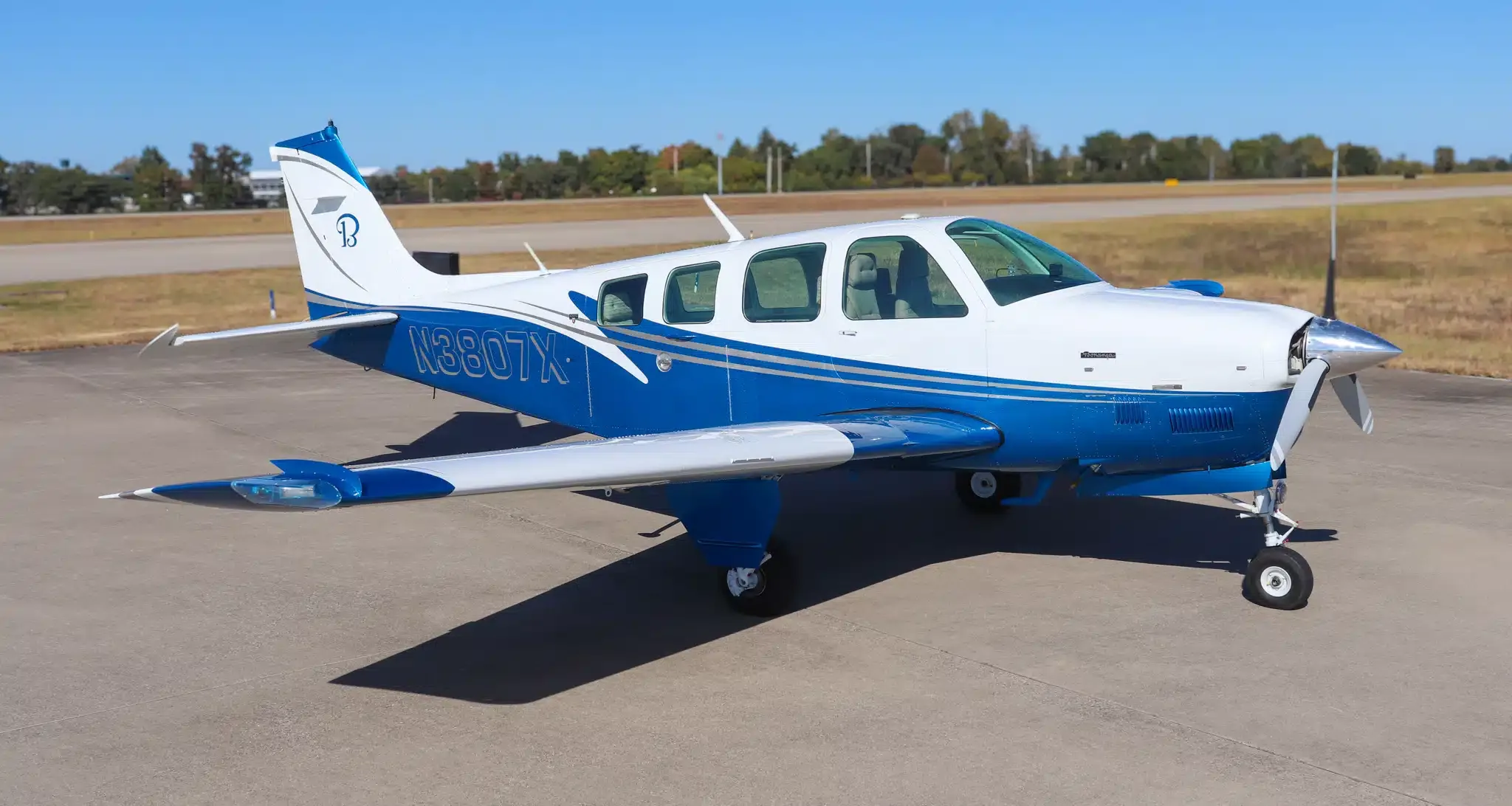 Exterior view of a 1973 Beechcraft F33A Bonanza, N51WA.