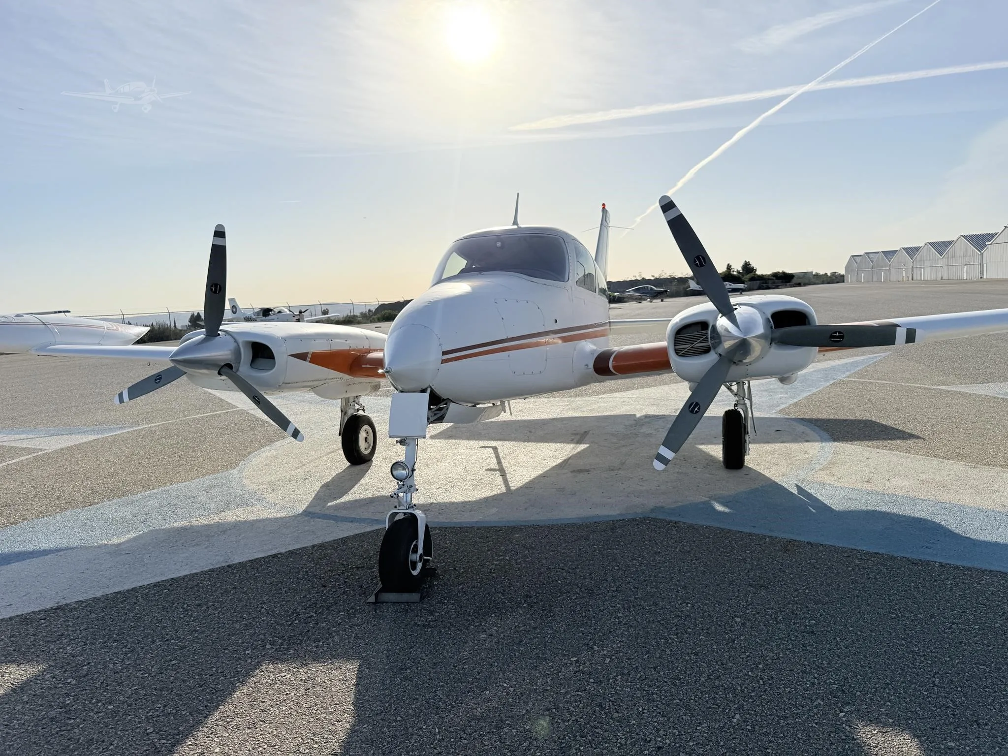 Exterior view of a 1966 CESSNA 310K, N7098L.