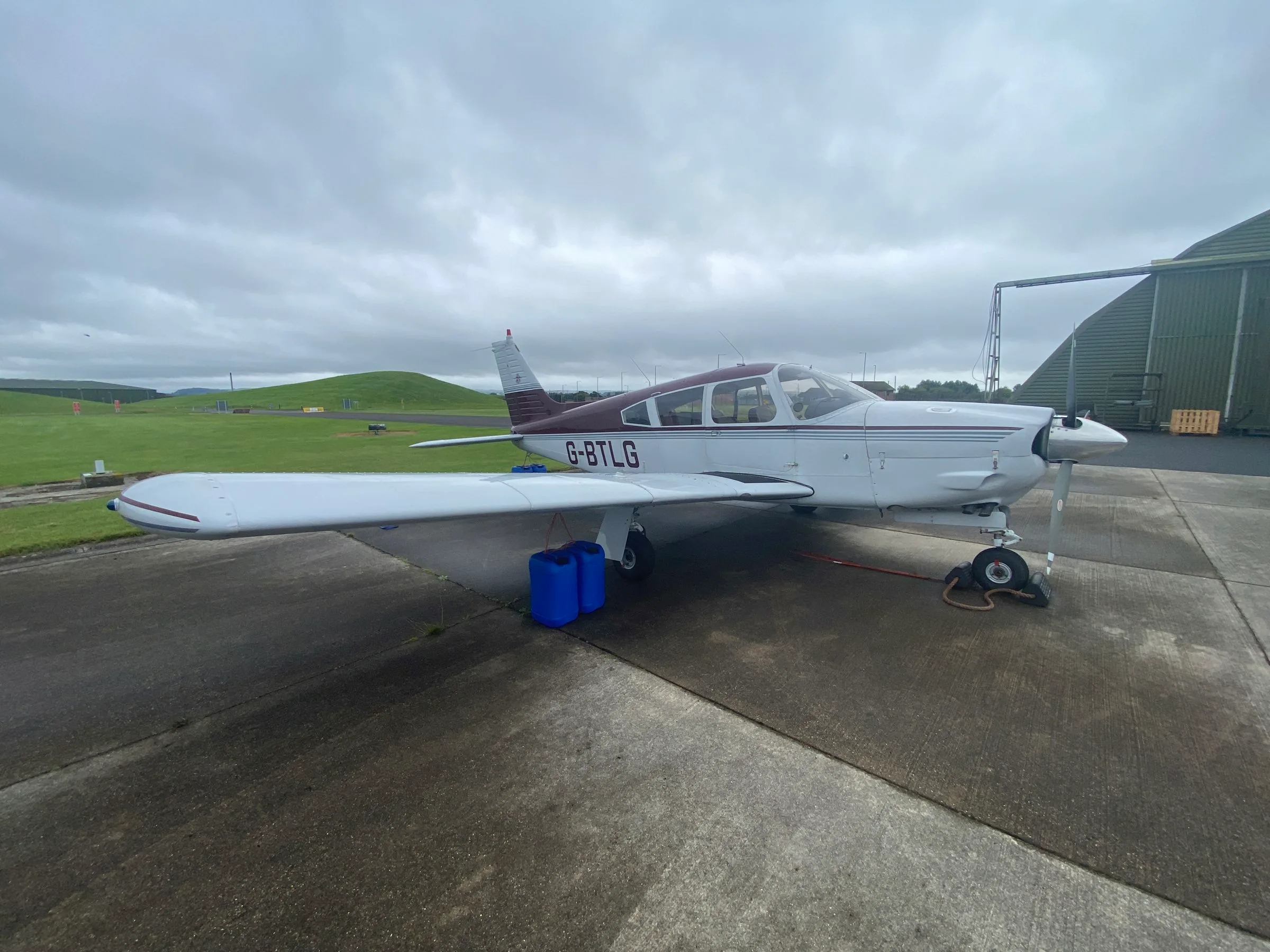 Exterior view of a 1970 Piper PA-28R-200 Arrow II.