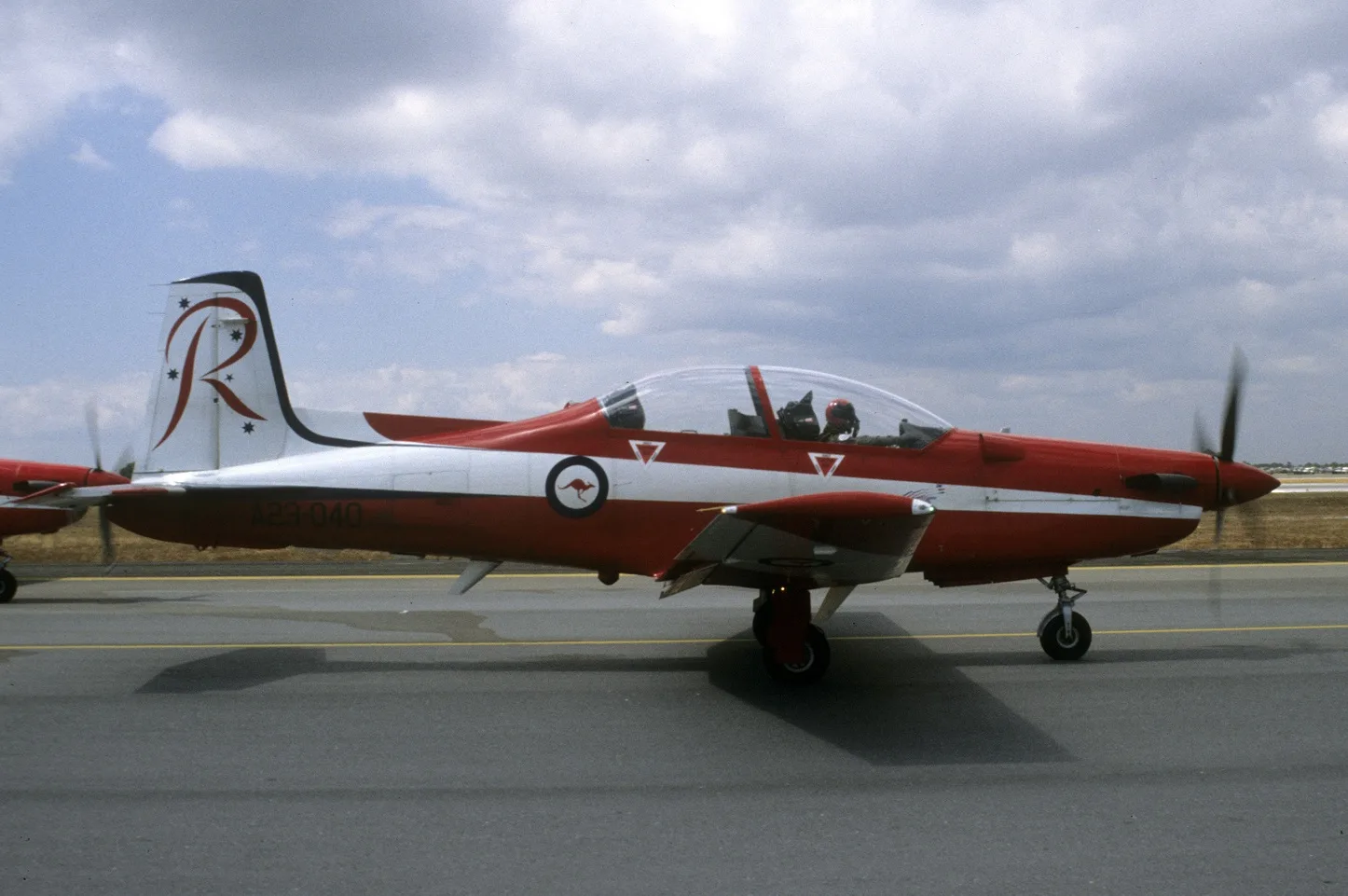 Cockpit and instrument panel of a 1990 Pilatus PC-9/A.