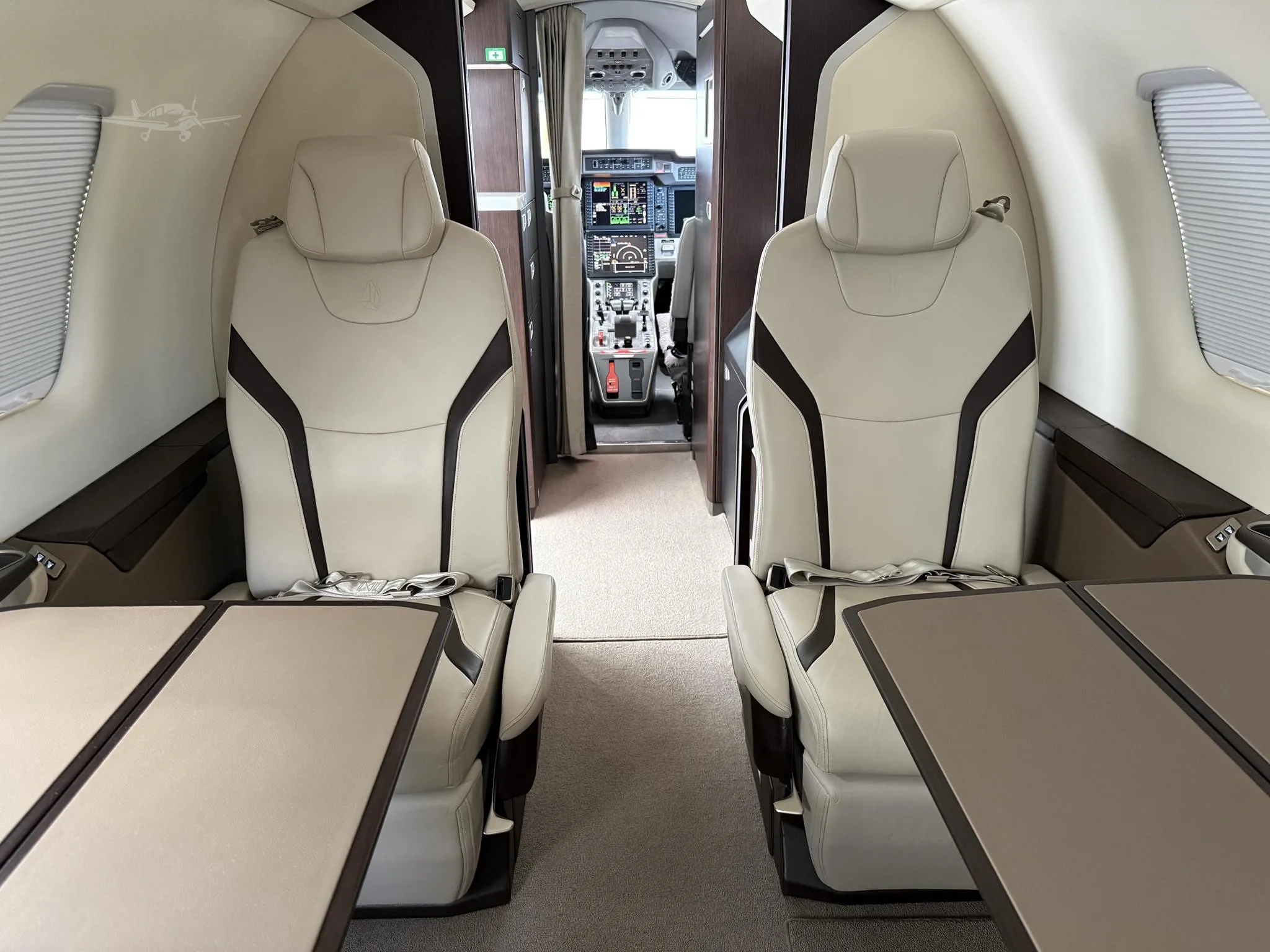 Cabin interior of a 2021 PILATUS PC-24.