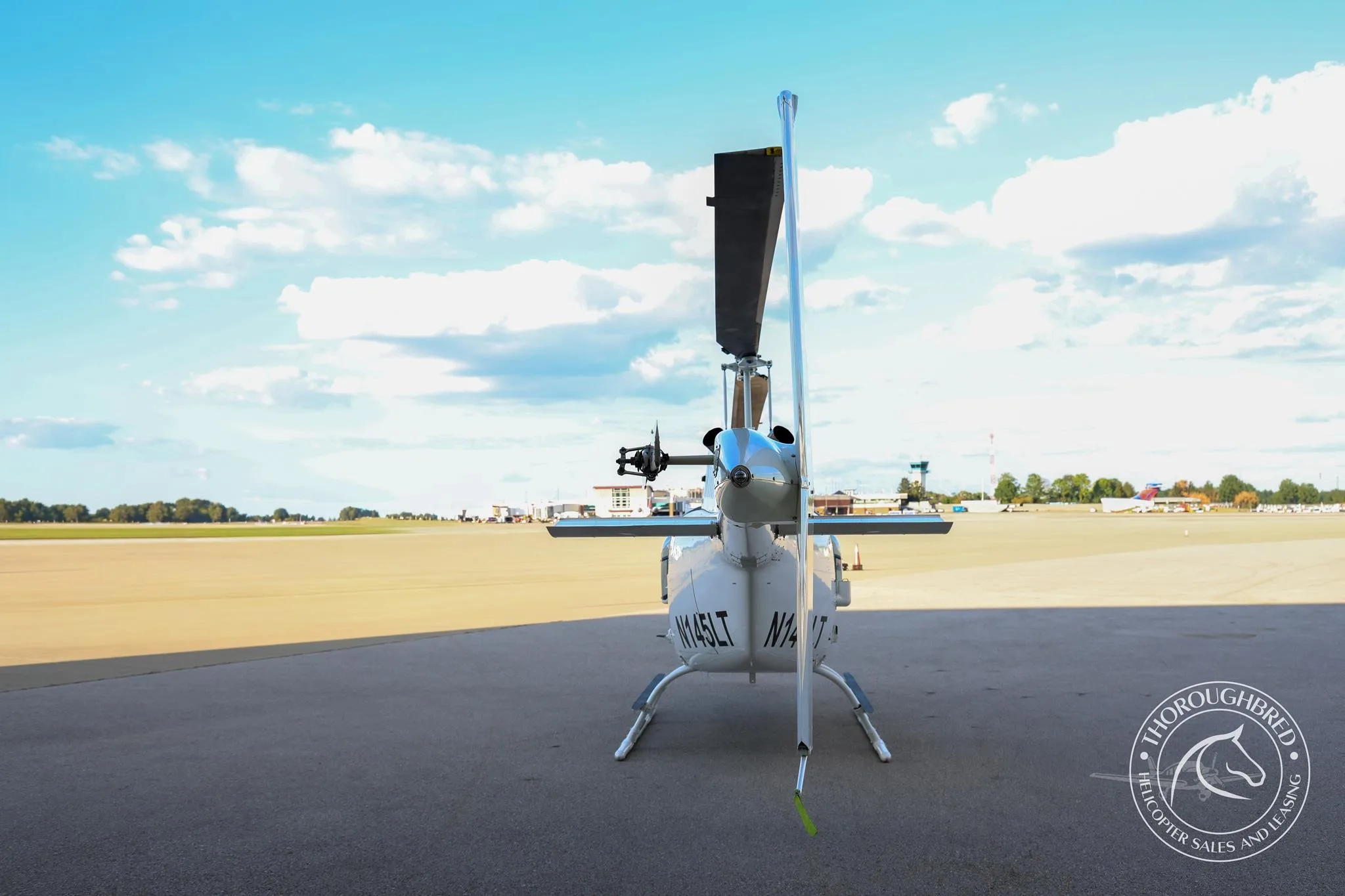 Exterior view of a 1975 BELL 206B II, N145LT.