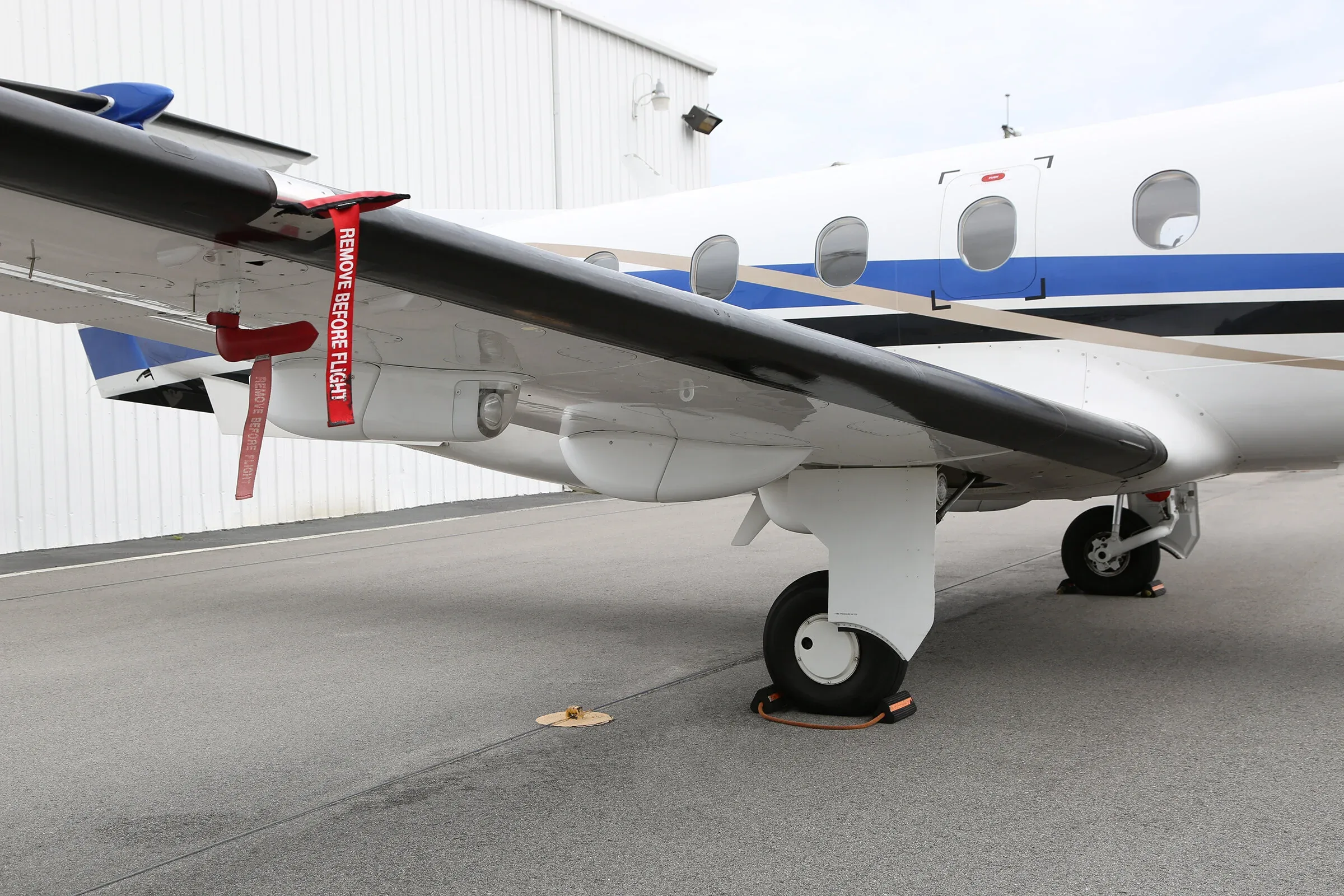 Exterior view of a 1999 Pilatus PC-12/45, N360DA.
