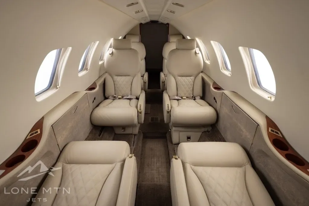 Cabin interior of a 2005 Cessna Citation.