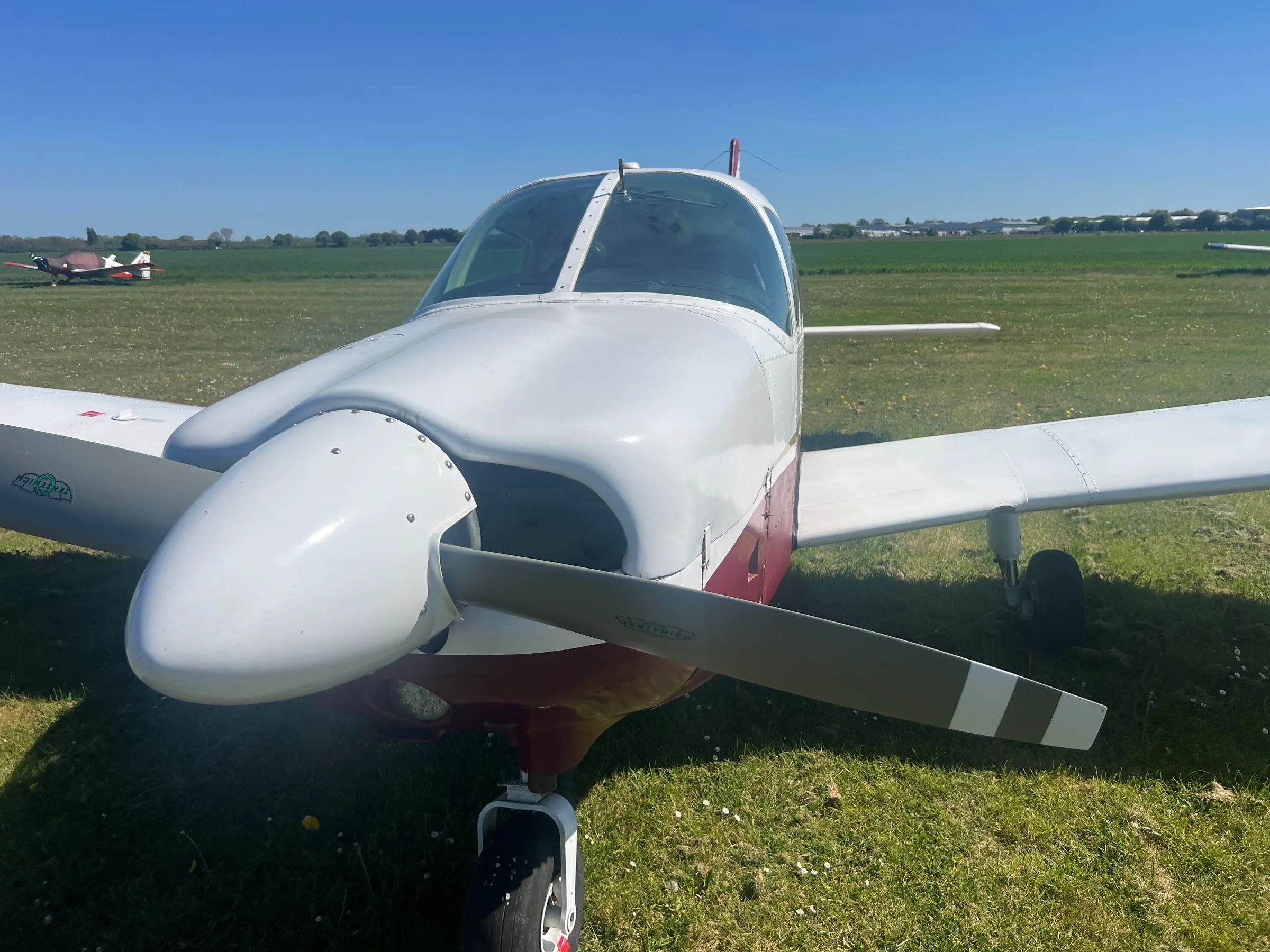 Exterior view of a 1984 Piper PA-28-181 Archer II.