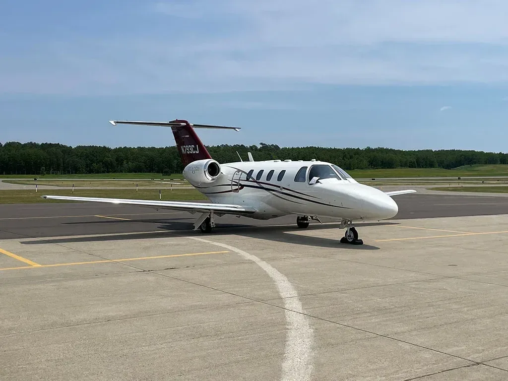 Exterior view of a 1993 Cessna Citation Jet.