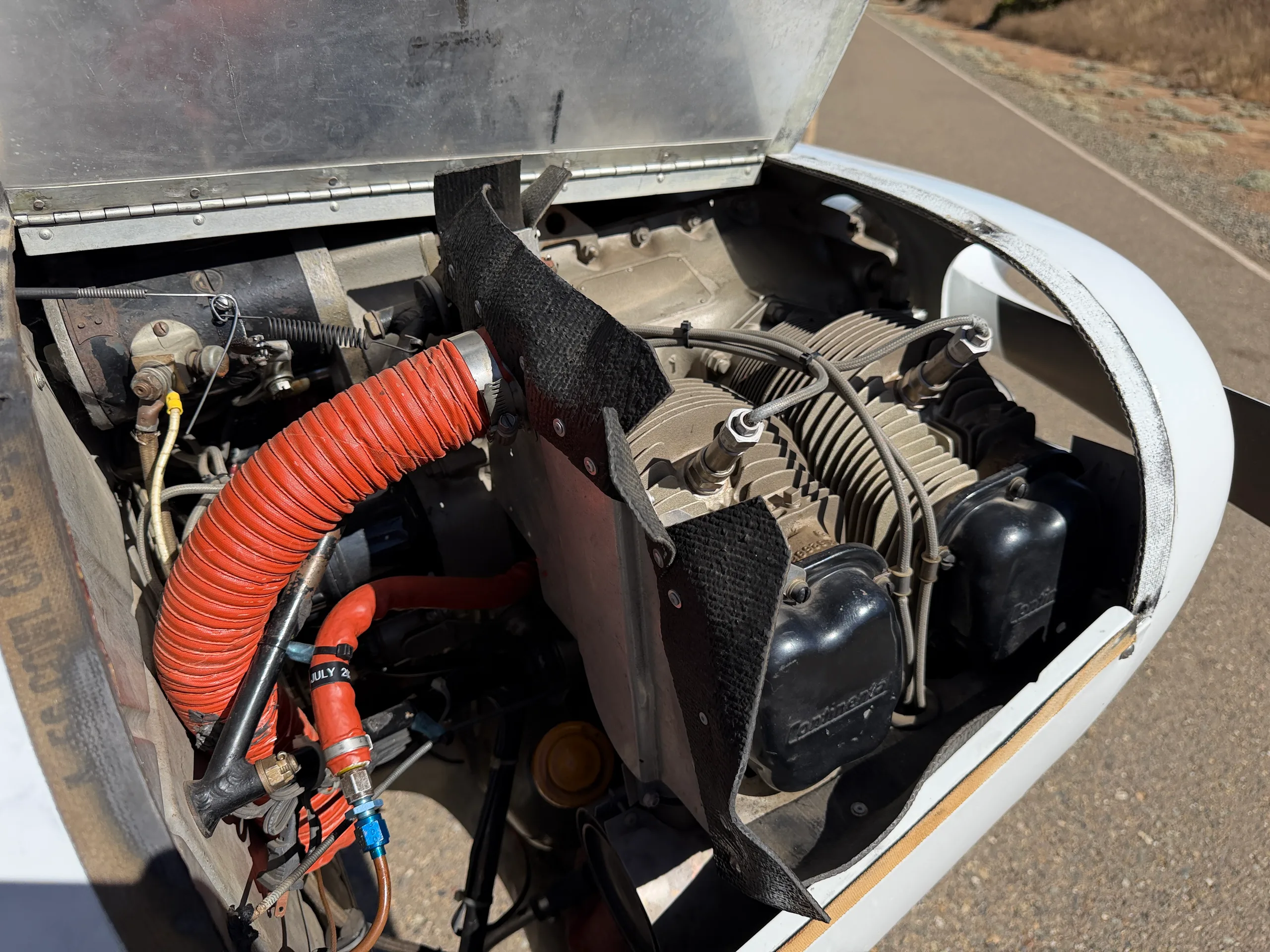 Engine detail of a 1949 Aeronca 7AC.