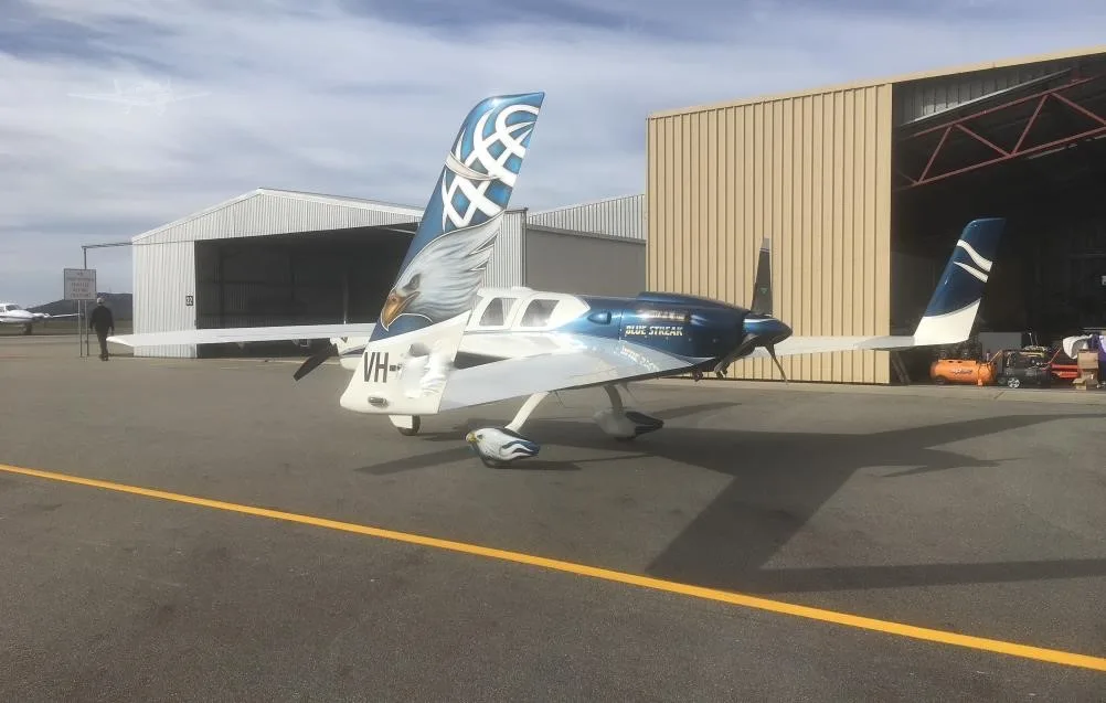 Exterior view of a 1988 RUTAN DEFIANT.