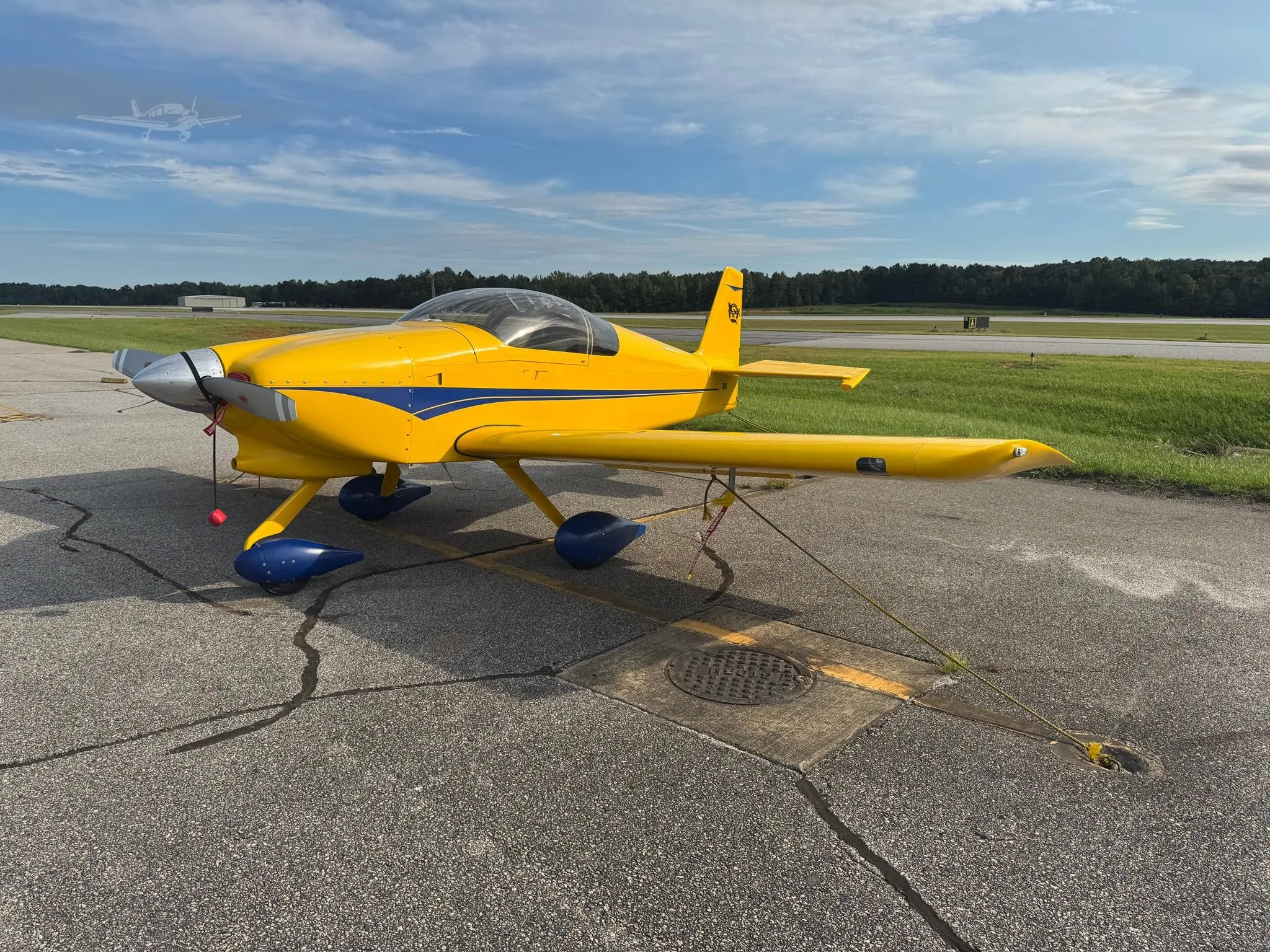 Exterior view of a 2002 VANS RV-6A, N17GE.