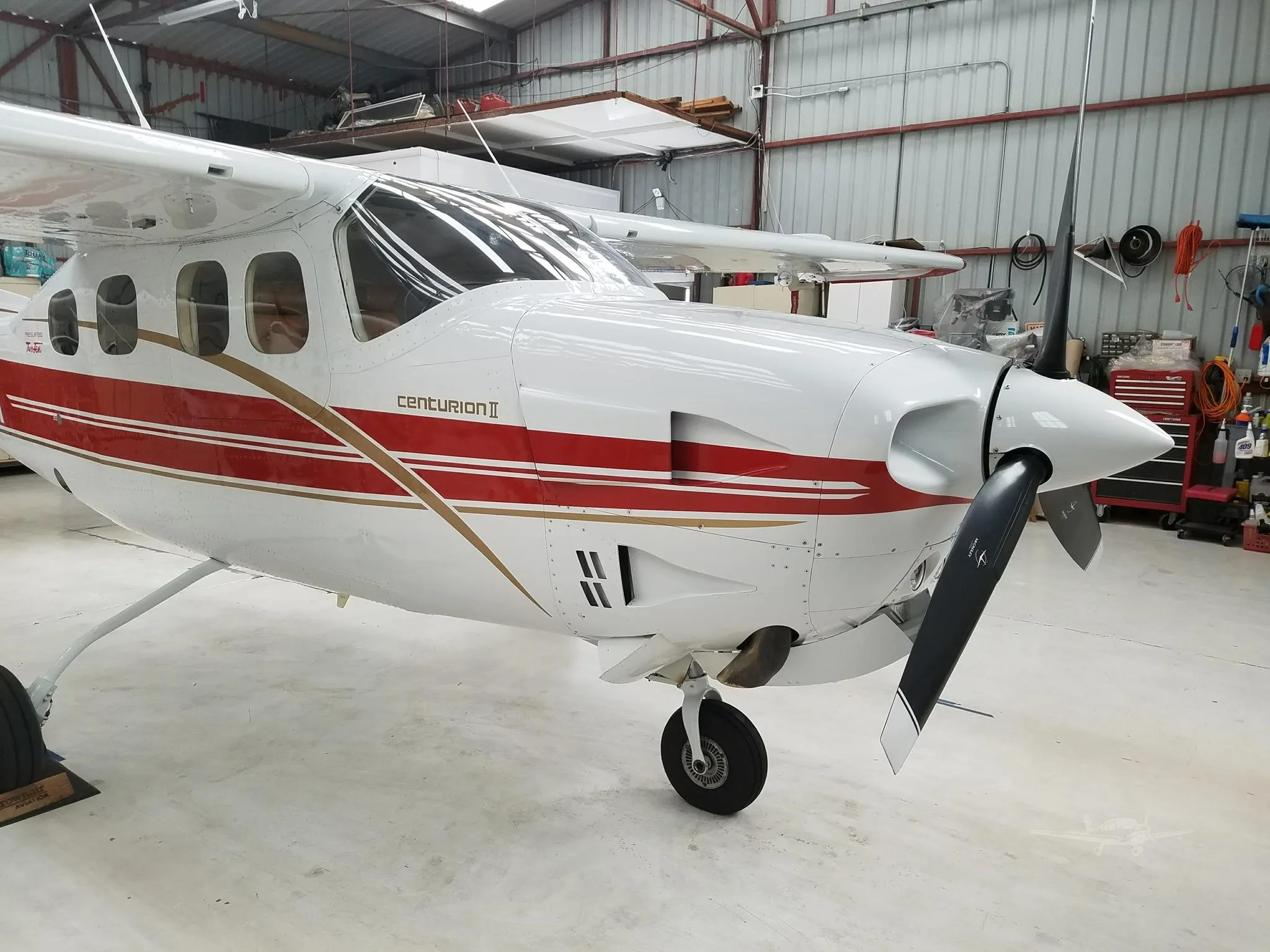 Exterior view of a 1980 CESSNA P210N, N28JM.