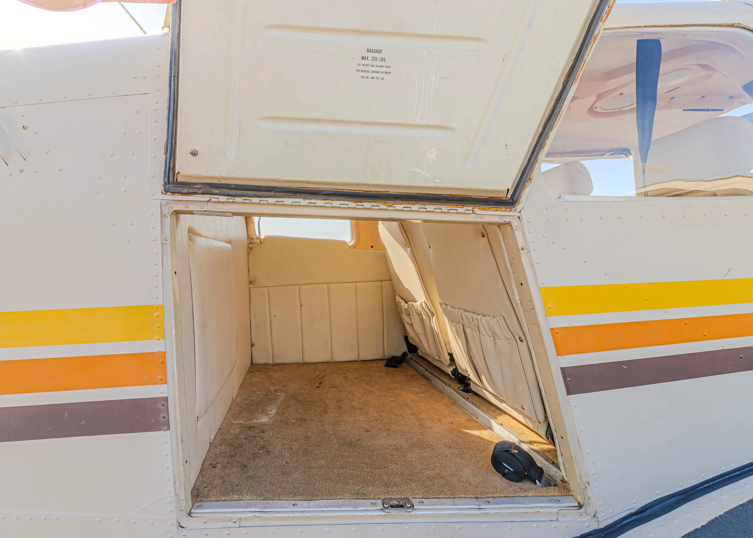 Cabin interior of a 1980 Piper Turbo Arrow IV.
