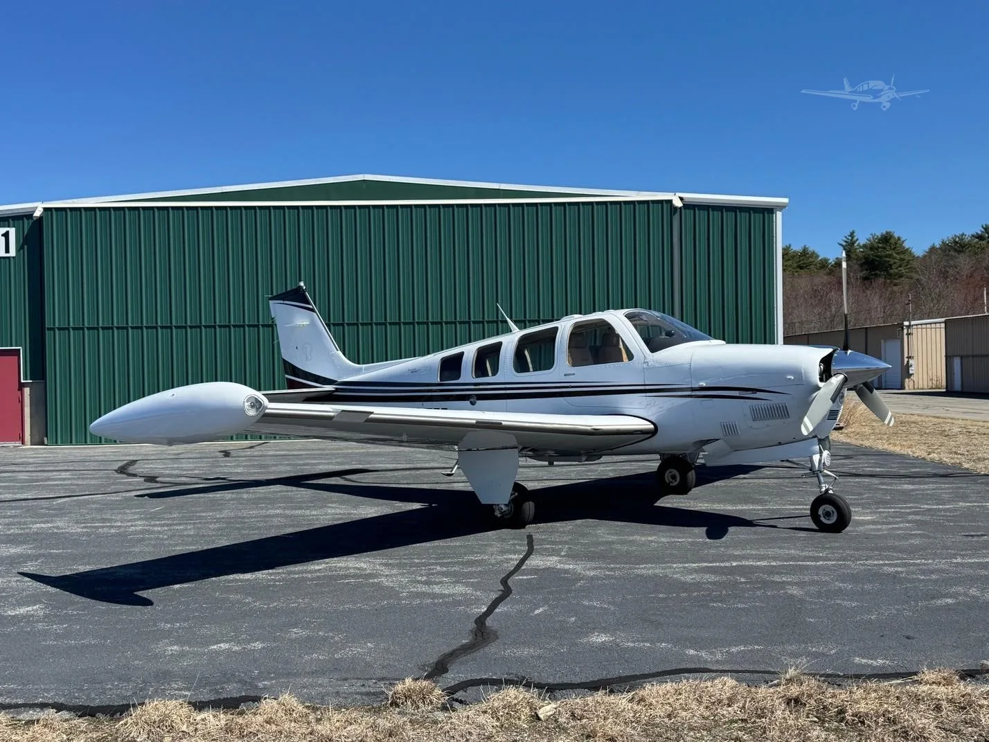 Exterior view of a 2008 BEECHCRAFT G36 BONANZA, N707FF.