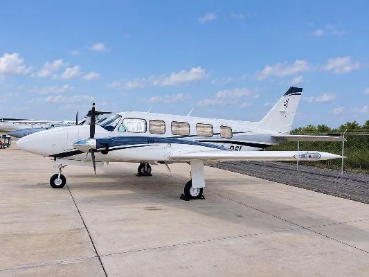 Marketing image of a 1979 Piper Navajo Chieftain PA-31-350.