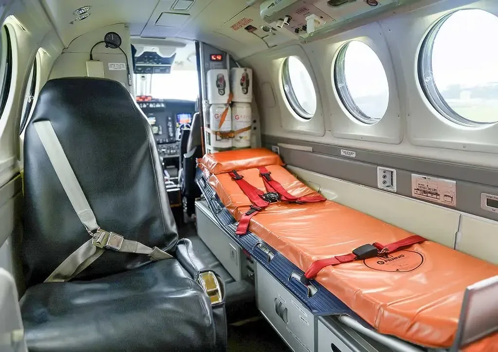 Cabin interior of a 2009 Beechcraft King Air B200 SN.