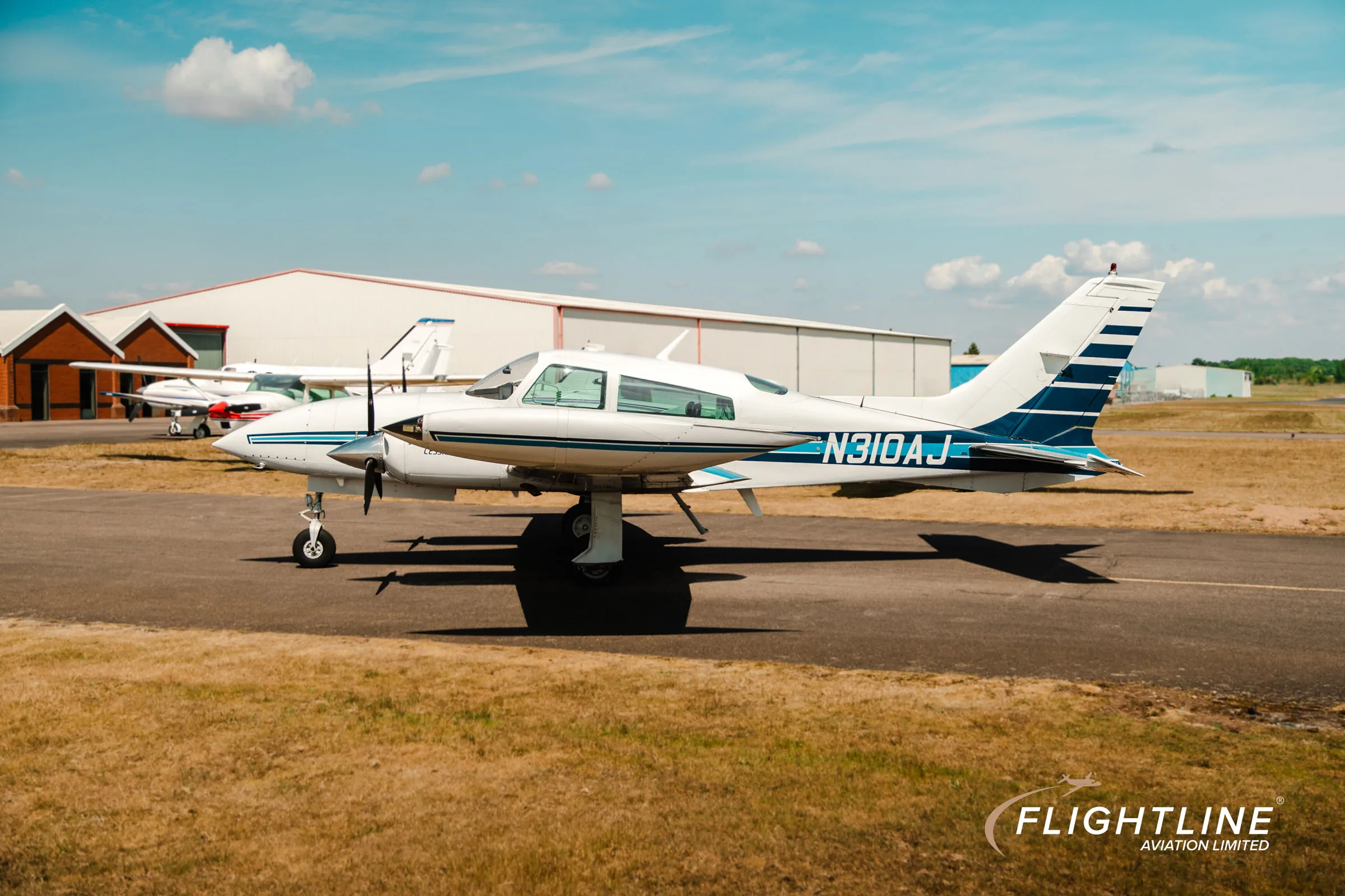 Exterior view of a 1980 Cessna 310R.