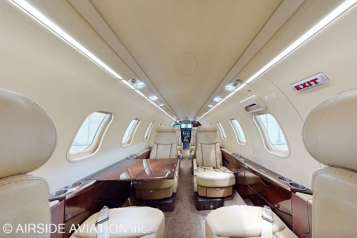 Cabin interior of a 2012 Jet.
