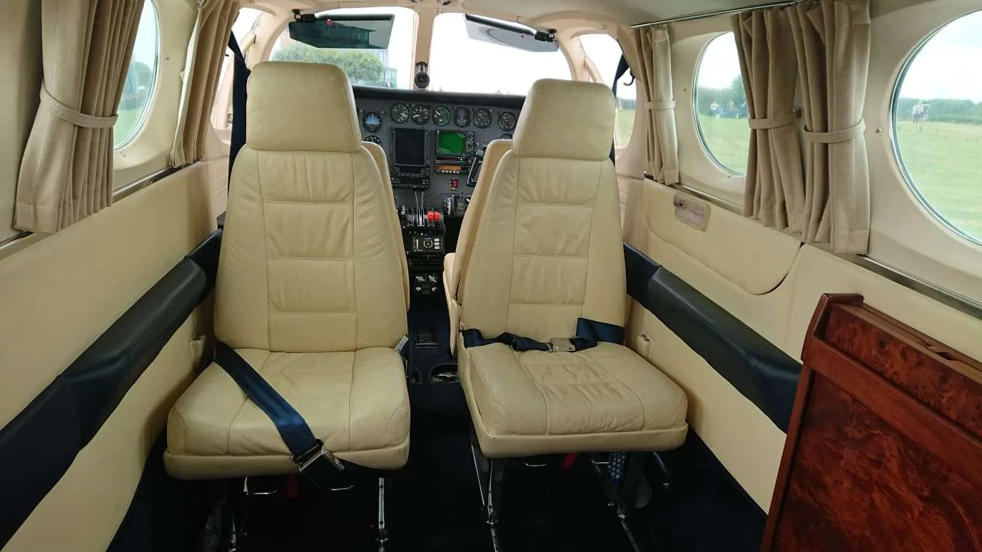 Cabin interior of a 1979 Cessna C340A.