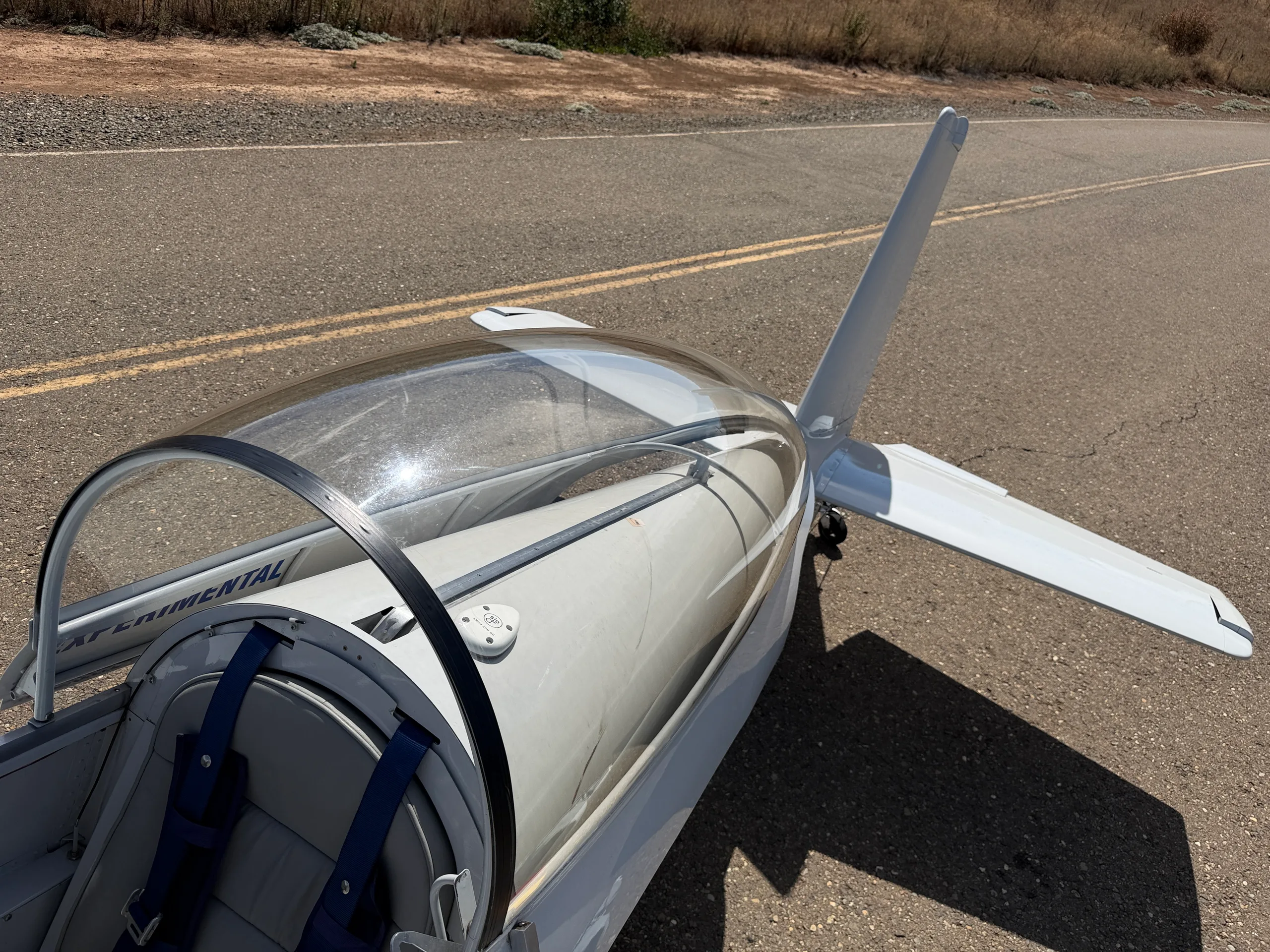 Cockpit and instrument panel of a 2003 Vans RV-8.
