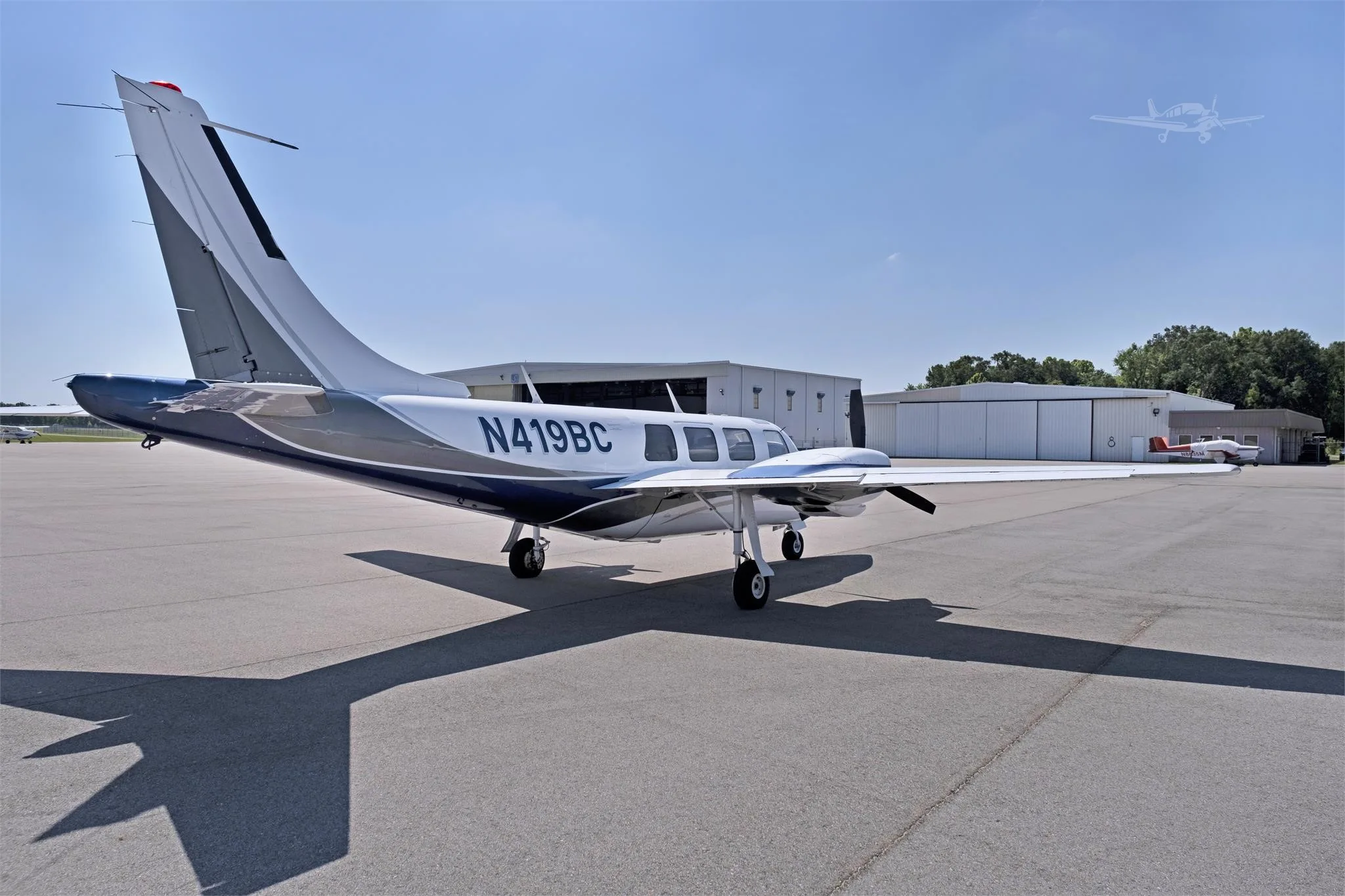 Exterior view of a 1982 PIPER AEROSTAR, N419BC.