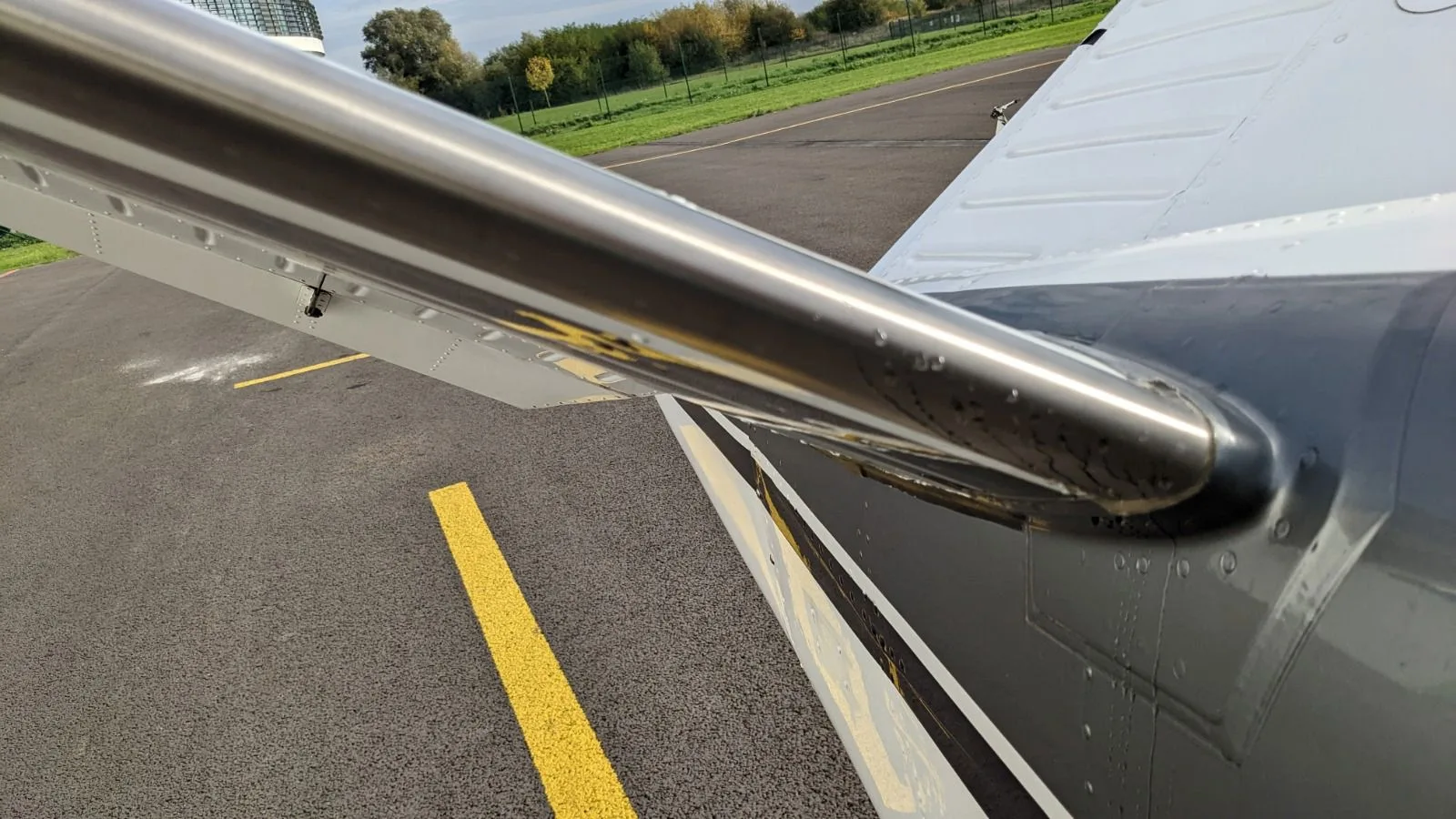 Exterior view of a 1966 Beechcraft 35 Bonanza.
