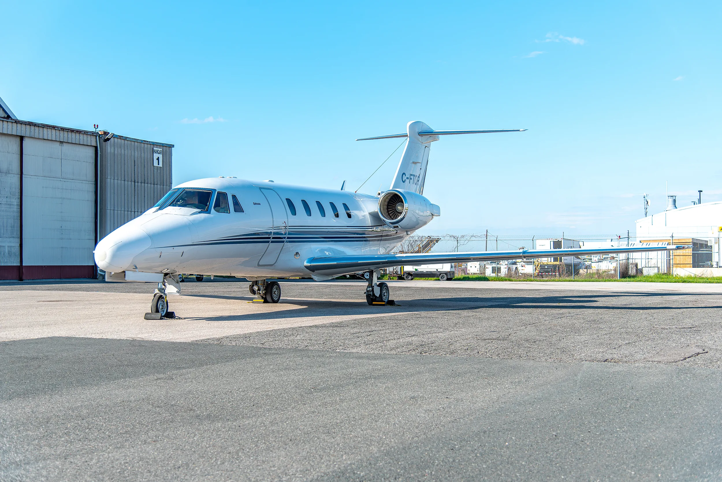 Cabin interior of a 1996 Cessna CITATION VII.